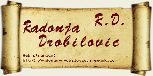 Radonja Drobilović vizit kartica